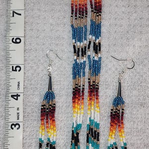 Turquoise heart necklace with matching dangling earrings