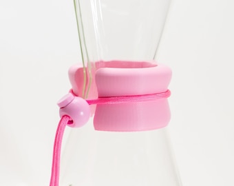 3D Printed Chemex collar (3-cup size) - soft pink