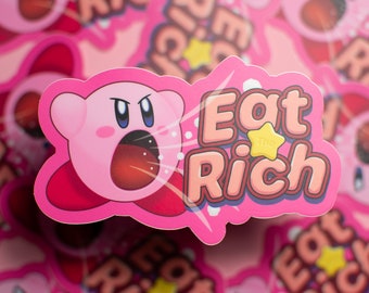 Eat The Rich sticker, Kirby edition