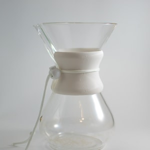 3D printed Chemex collar - matte white