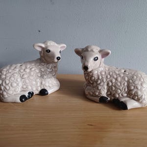 SHEEP 調味料入れセット ノベルティ セラミック ソルト＆ペッパーポット 8cm 新品 英国送料無料