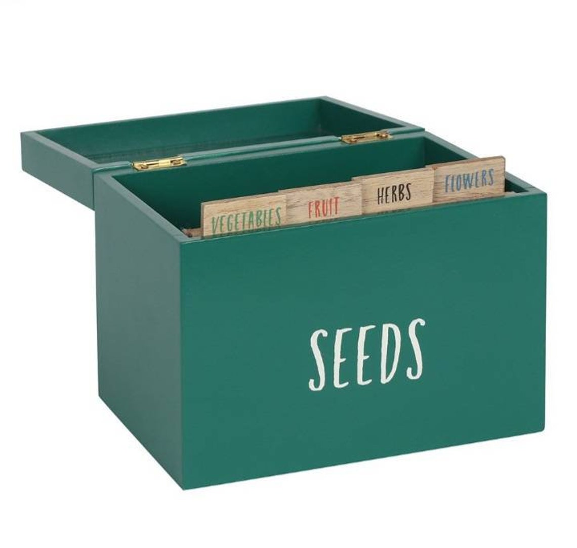 Seed Storage Box Seed Packet Garden Organiser Wooden Gardeners Etsy UK