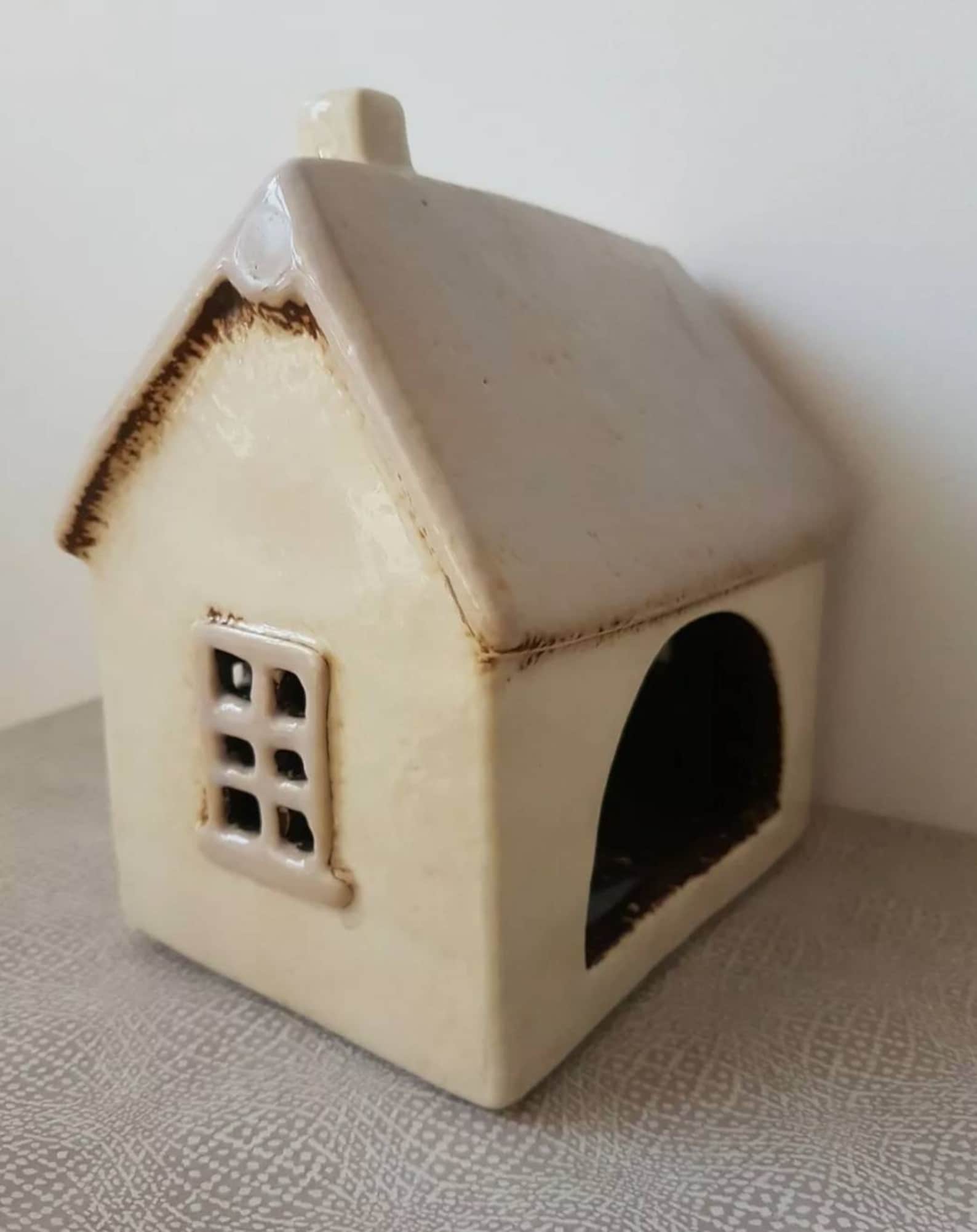 Ceramic Village Pottery Traditional House Tea Light Holder Etsy