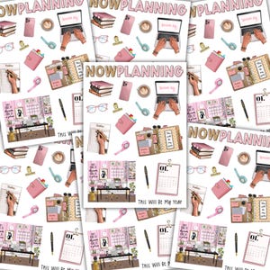 Questo sarà il mio foglio di adesivi dell'anno / Adesivi per planner girl / Adesivi per bullet journal, adesivi per planner, adesivi per scrapbooking
