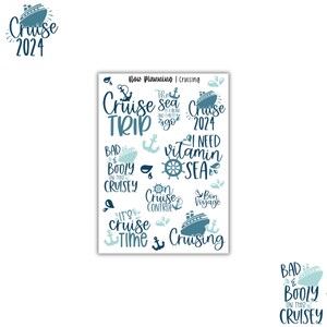 Cruising Sticker Sheet  |  Journal Stickers, Planner Stickers, Scrapbook Stickers