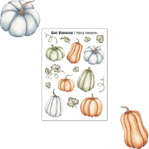 Muted Pumpkins Sticker Sheet |  Fall Stickers | Journal Stickers, Planner Stickers, Scrapbook Stickers