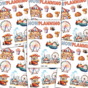 State Fair Sticker Sheet |  Journal Stickers, Planner Stickers, Scrapbook Stickers