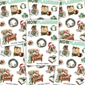 Christmas Planner Sticker Sheet | Christmas Stickers | Bullet Journal Stickers, Planner Stickers, Scrapbook Stickers