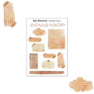 Autumn Notes Sticker Sheet |  Fall Stickers | Journal Stickers, Planner Stickers, Scrapbook Stickers