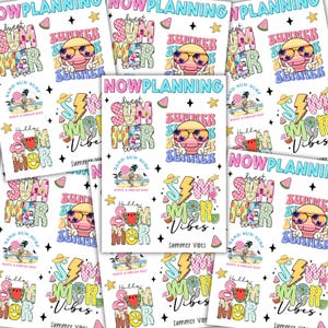Hoja de pegatinas de vibraciones de verano / Pegatinas para diario, pegatinas para planificador, pegatinas para álbumes de recortes