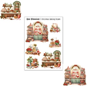 Christmas Baking Dream Sticker Sheet | Christmas | Bullet Journal Stickers, Planner Stickers, Scrapbook Stickers