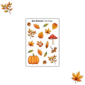Fall Foliage Sticker Sheet |  Fall Stickers | Journal Stickers, Planner Stickers, Scrapbook Stickers