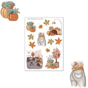 Cozy Fall Sticker Sheet |  Journal Stickers, Planner Stickers, Scrapbook Stickers