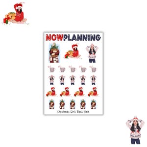 Christmas Girl Sticker Sheet | Christmas Stickers | Bullet Journal Stickers, Planner Stickers, Scrapbook Stickers