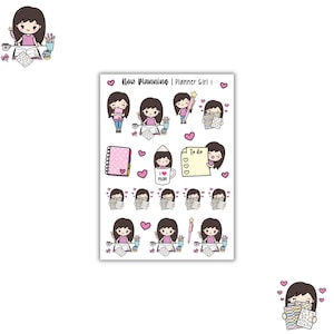 Planner Girl Sticker Sheet | Journal Stickers, Planner Stickers, Scrapbook Stickers