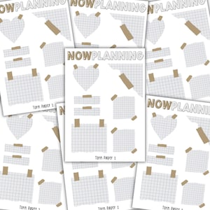 Torn Paper Sticker Sheet |  Journal Stickers, Planner Stickers, Scrapbook Stickers