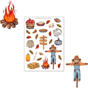 Best of Fall Sticker Sheet |  Journal Stickers, Planner Stickers, Scrapbook Stickers