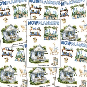 Summer Cottage Sticker Sheet | Summer Stickers |  Journal Stickers, Planner Stickers, Scrapbook Stickers