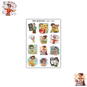 Super Teach Sticker Sheet |  Journal Stickers, Planner Stickers, Scrapbook Stickers