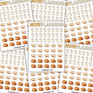 Sourdough Icons Sticker Sheet | Food Stickers | Bullet Journal Stickers, Planner Stickers, Scrapbook Stickers