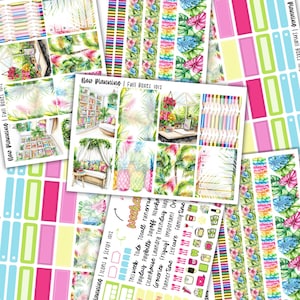 Tropical Planner Kit 1012 | Planner Stickers | Vertical Weekly Planner Kit