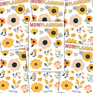 Yellow Floral Sticker Sheet |  Floral Stickers | Journal Stickers, Planner Stickers, Scrapbook Stickers
