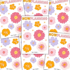 Fun Floral 2 Sticker Sheet |  Floral Stickers | Journal Stickers, Planner Stickers, Scrapbook Stickers