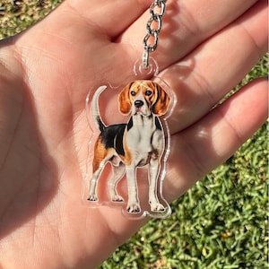 Beagle Keychain | Dog Keychain, Pet Gifts, Dog Cat Keychain For Pet Lovers | Keychains