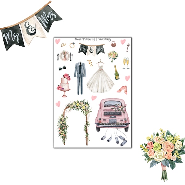 Scrapbook Stickers Wedding Etsy