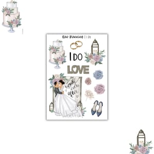 I Do Sticker Sheet | Mr. & Mrs. |  Journal Stickers, Planner Stickers, Scrapbook Stickers