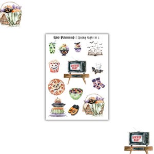 Spooky Night In 2 Sticker Sheet |  Halloween Stickers | Journal Stickers, Planner Stickers, Scrapbook Stickers