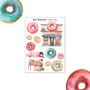 Donut Shop Sticker Sheet |  Journal Stickers, Planner Stickers, Scrapbook Stickers