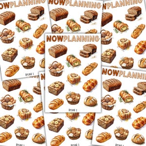Bread 2 Sticker Sheet | Journal Stickers, Planner Stickers, Scrapbook Stickers