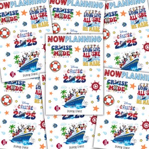 Folha de adesivos Disney Cruise 2025 | Adesivos Disney | Bullet Journaling | Bujo | Adesivos de planejador