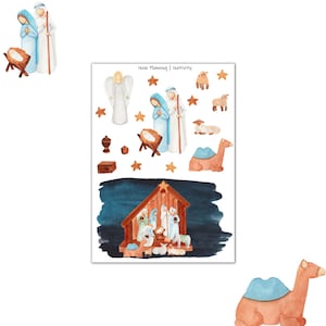 Nativity Sticker Sheet | Bullet Journal Stickers, Planner Stickers, Scrapbook Stickers