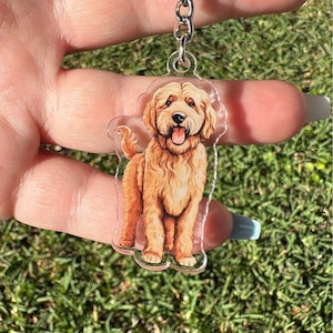 Goldendoodle Keychain | Dog Keychain, Pet Gifts, Dog Cat Keychain For Pet Lovers | Keychains