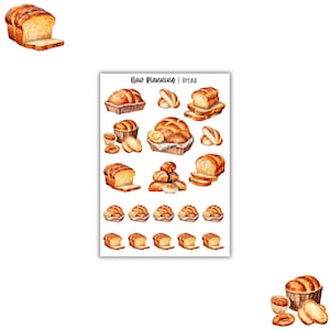 Bread Sticker Sheet | Journal Stickers, Planner Stickers, Scrapbook Stickers
