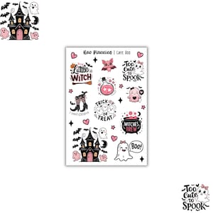 Cute Boo Sticker Sheet |  Halloween Stickers | Journal Stickers, Planner Stickers, Scrapbook Stickers