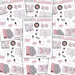 Foglio di adesivi per planner a pois / Adesivi per planner girl / Adesivi per bullet journal, adesivi per planner, adesivi per scrapbooking