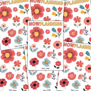 Pink Floral Sticker Sheet |  Floral Stickers | Journal Stickers, Planner Stickers, Scrapbook Stickers