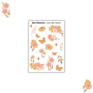Jesus Vibes Flowers  Sticker Sheet |  Faith Stickers | Journal Stickers, Planner Stickers, Scrapbook Stickers