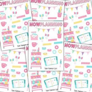 Foglio di adesivi Toon Planner Girl / Adesivi Planner Girl / Adesivi Bullet Journal, Adesivi Planner, Adesivi Scrapbook
