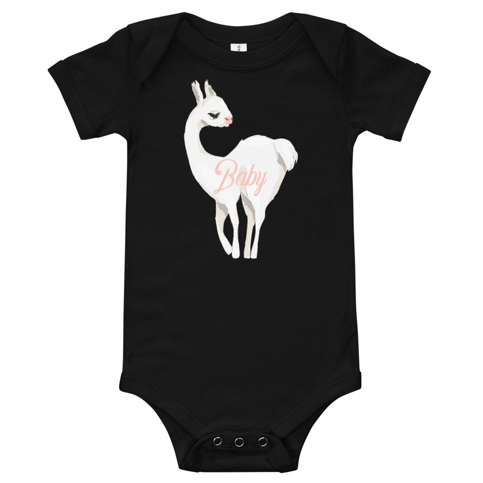 Baby Llama Onesie Llama Baby One Piece Baby Shower Llama Etsy