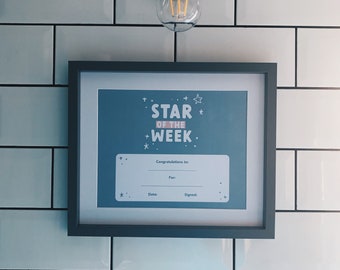 Star of the Week Certificate, Downloadable Print