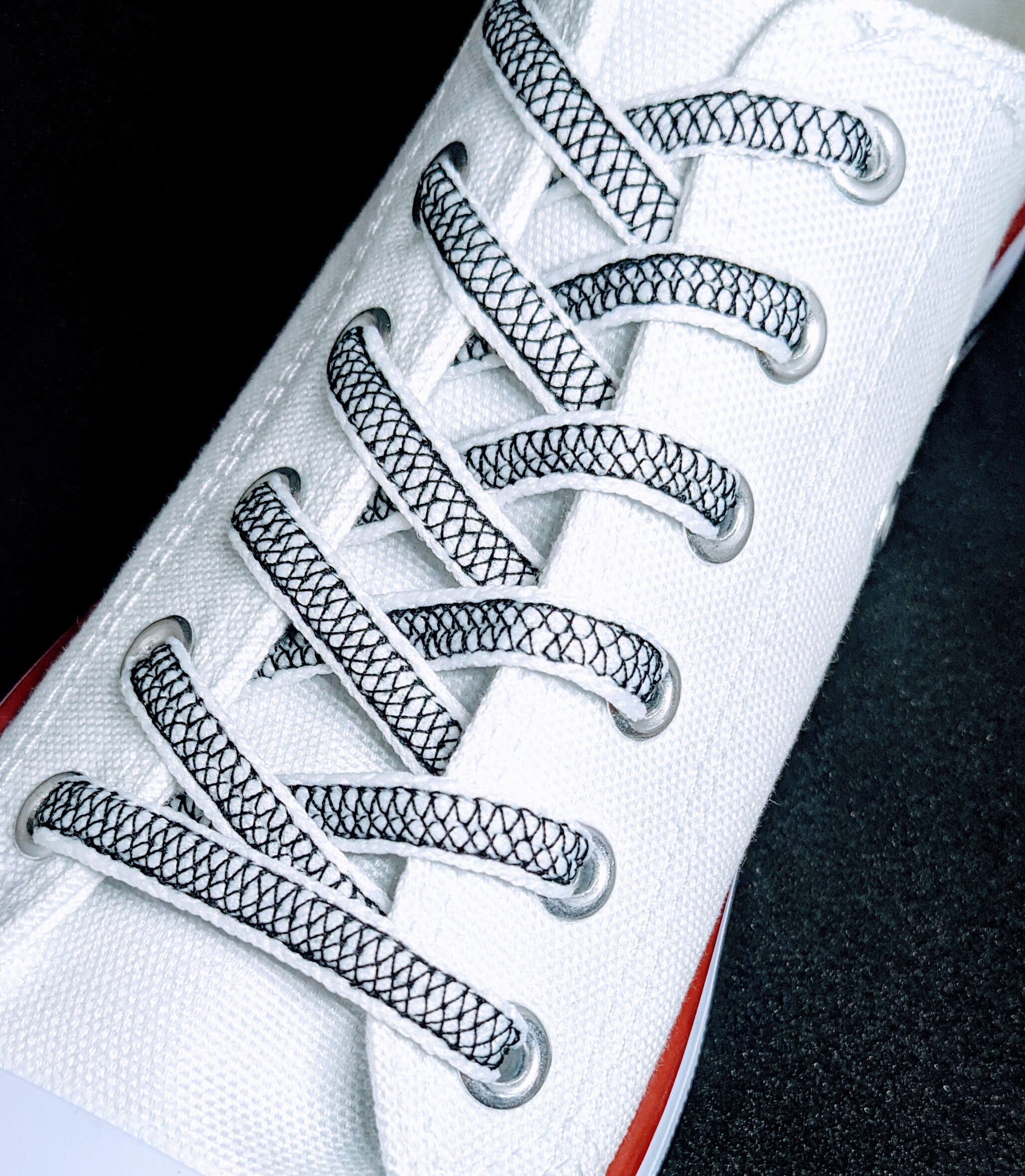Custom Designed Embroidered Shoelaces Pattern 4 Etsy