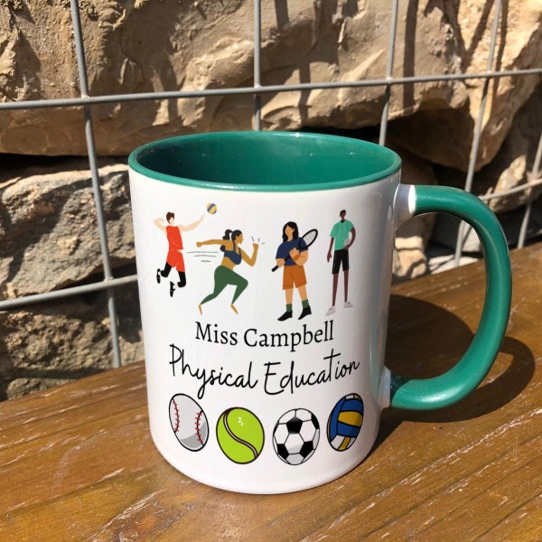 Personalised Sports Mug - Physical Education Mug - Personalised PE Teacher Mug - Sport Student Mug - Sport Science Graduate Mug