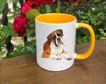Personalised Boxer Dog Mug Gift - Present for Dog Lovers - Gifts for Dog Owners - Personalised Dog Mug - Country Style Mug