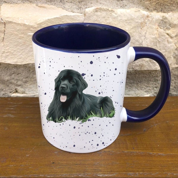 Personalised Newfoundland Dog Mug Gift - Present for Dog Lovers - Gifts for Dog Owners - Personalised Dog Mug - Country Style Mug