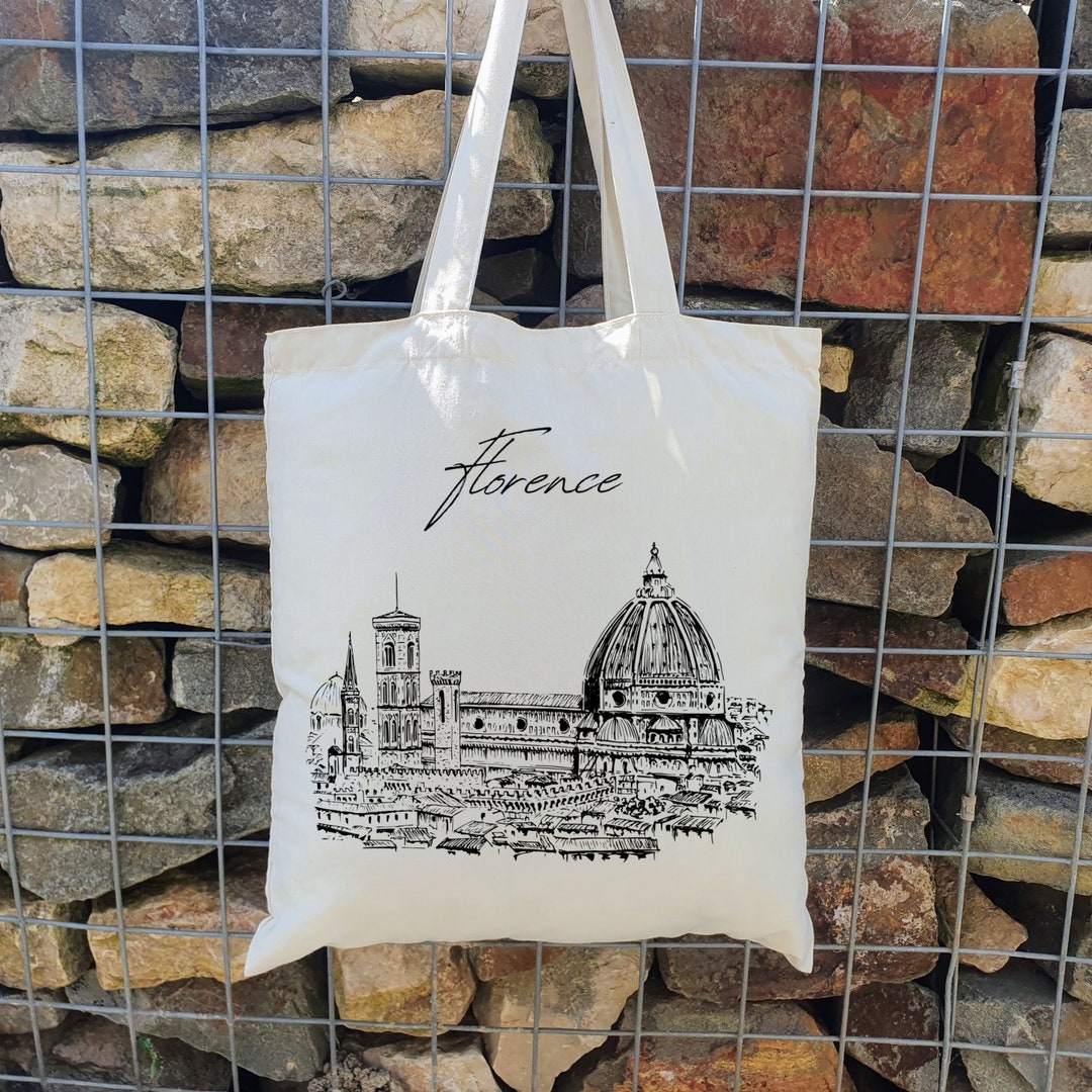 Personalised Florence Tote Bag, Italy Skyline Shopping Bag, Gift for ...