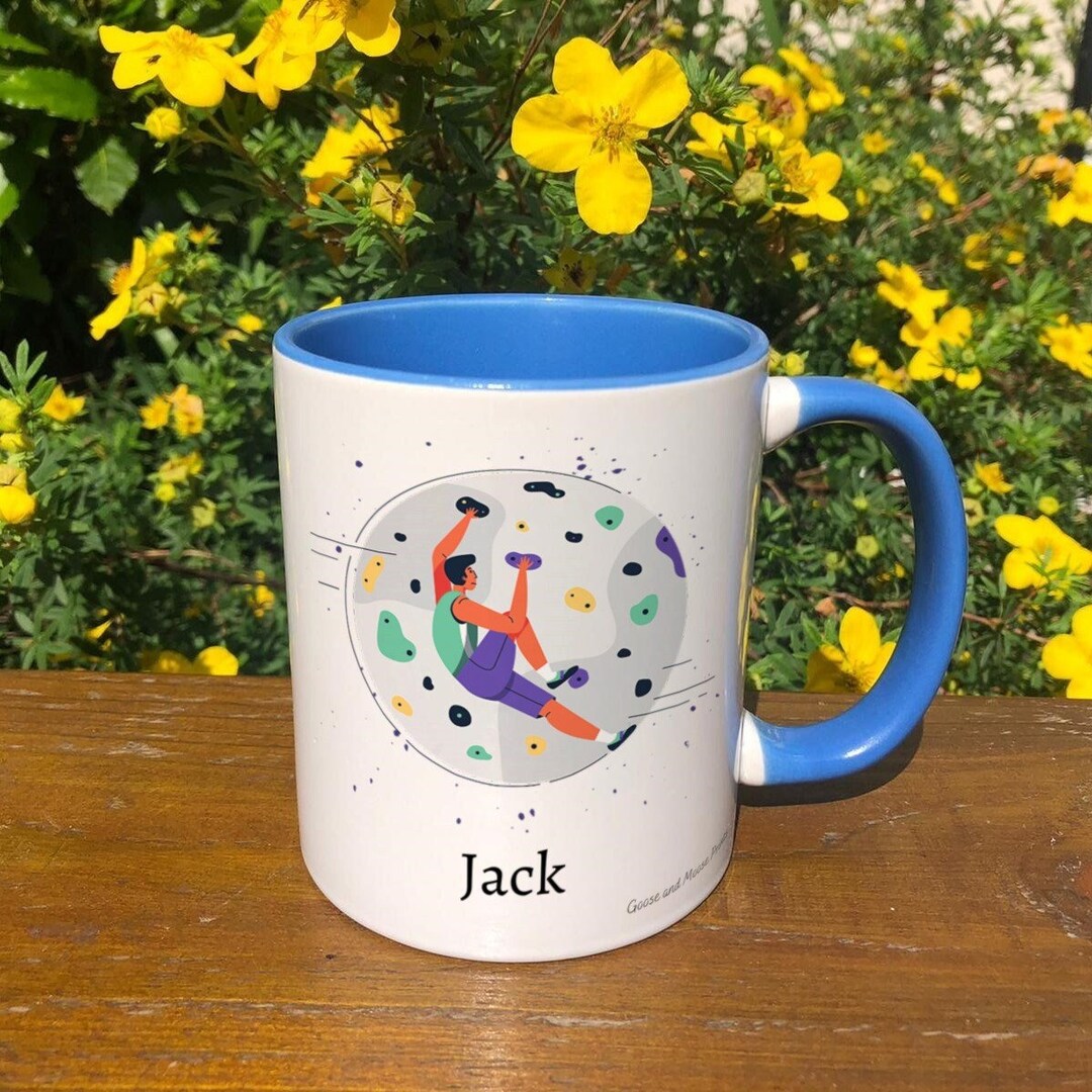 Personalised Rock Climbing Mug Gift Present for Climbing Lovers Gifts